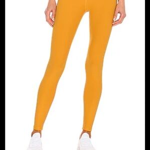 Beyond Yoga Caught in the Midi Citrine high rise leggings